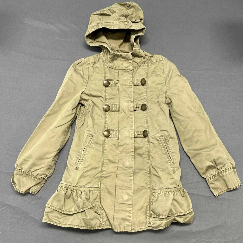 GAP Kids girls' olive green military-style jacket Size 8